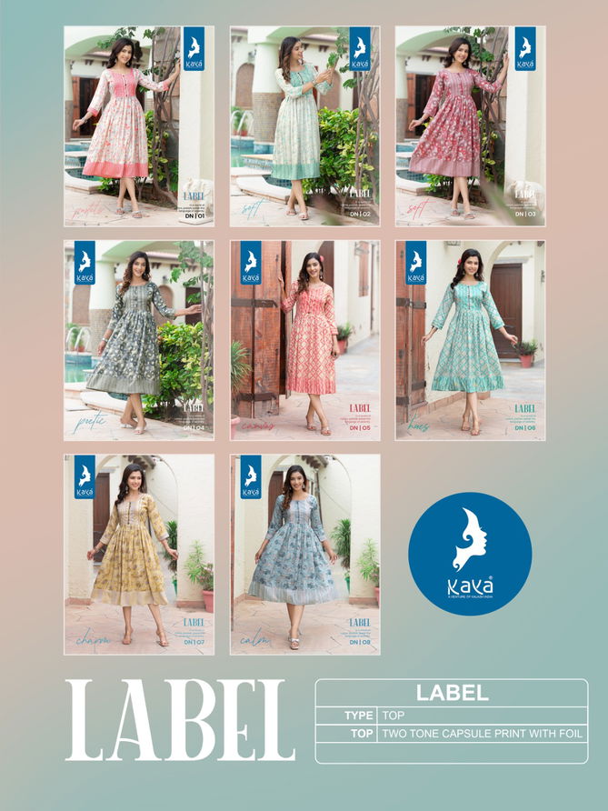 Label By Kaya Rayon Designer Printed urtis Catalog